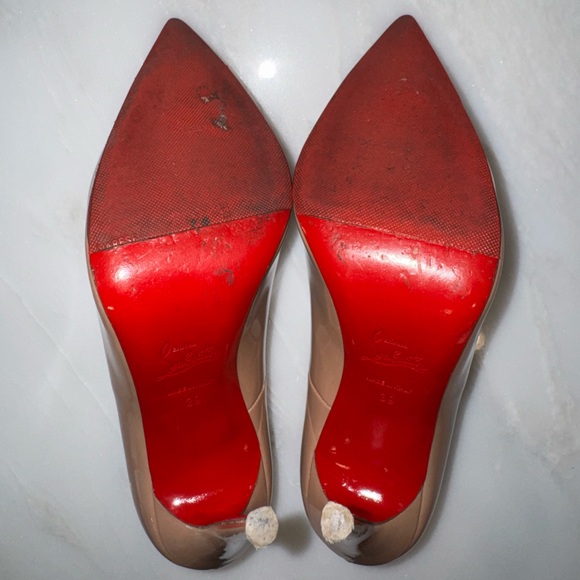 Christian Louboutin So Kate 120mm Patent Beige Heels - Picture 9 of 11